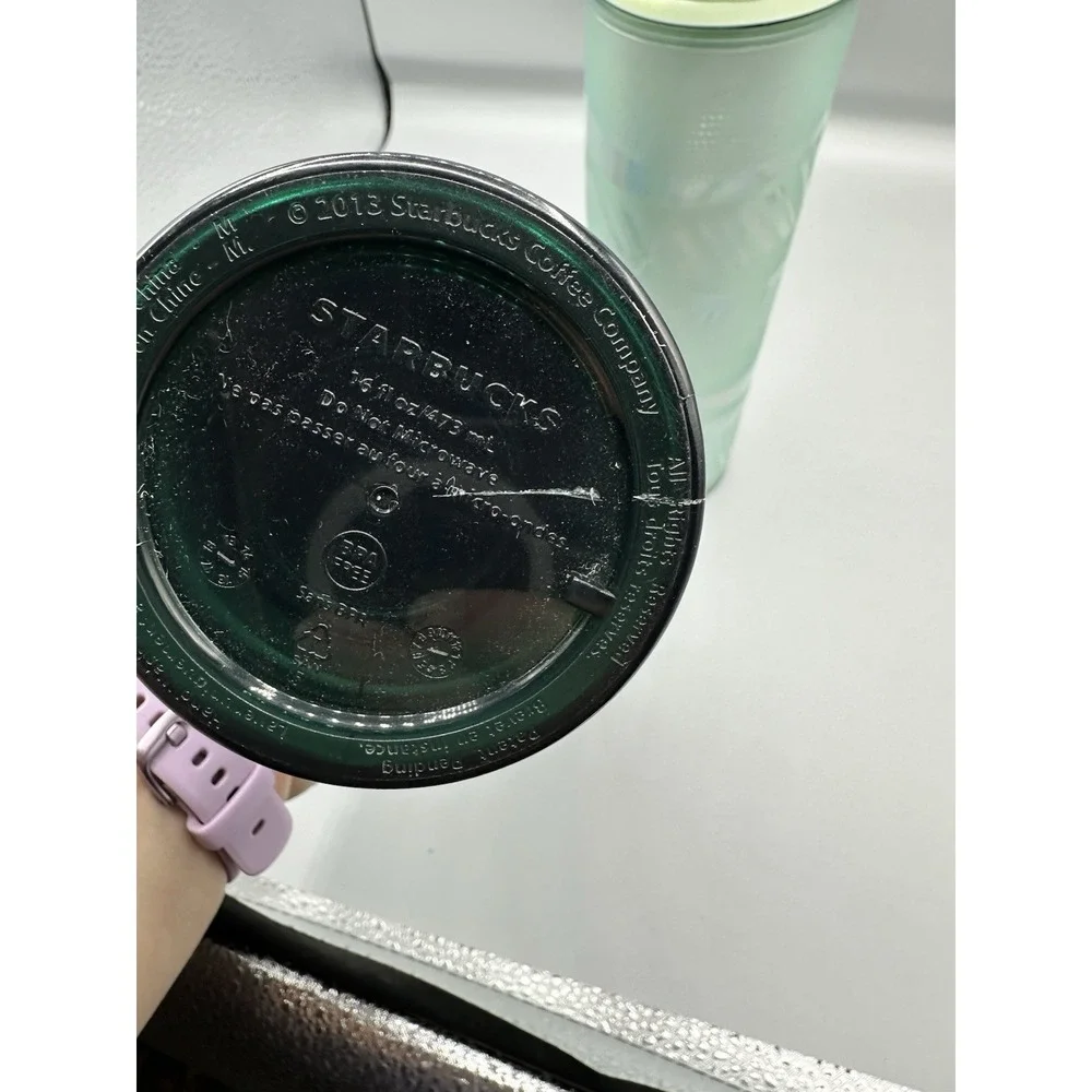 Starbucks Limited Edition 2021 Mint Etched Frosted Ribbon Swirl Tumbler 16oz Cup